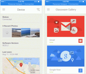 MyGlass app iOS